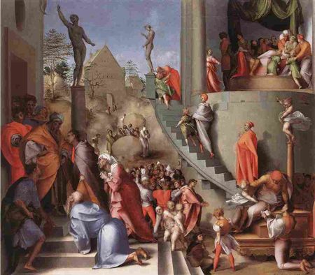 L'Histoire de Joseph, 1515-1518, de  Pontormo Jacopo (1494-1557), Huile sur toile. 96 x 109 cm. National Gallery, Londres.