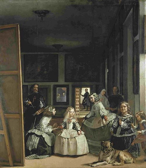 Image - Peinture 1  : Les Ménines, Diego Vélasquez, 1657. Huile sur toile, 318 × 276 cm. Musée du Prado, Madrid.