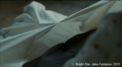   Bright Star de Jane Campion.     Photogramme 17. L'image suggère cette séparation brutale qu'exprime la mort.