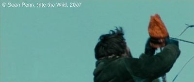 Photogramme 3 : Into The Wild Plan 60. Il arrivera à un petit arbre et posera à sa cime un bonnet orange. Nous verrons ultérieurement la valeur de ce bonnet