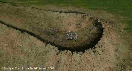 La miraculeuse météorite dans Bruce tout-puissant, de Tom Shadyac (2003).